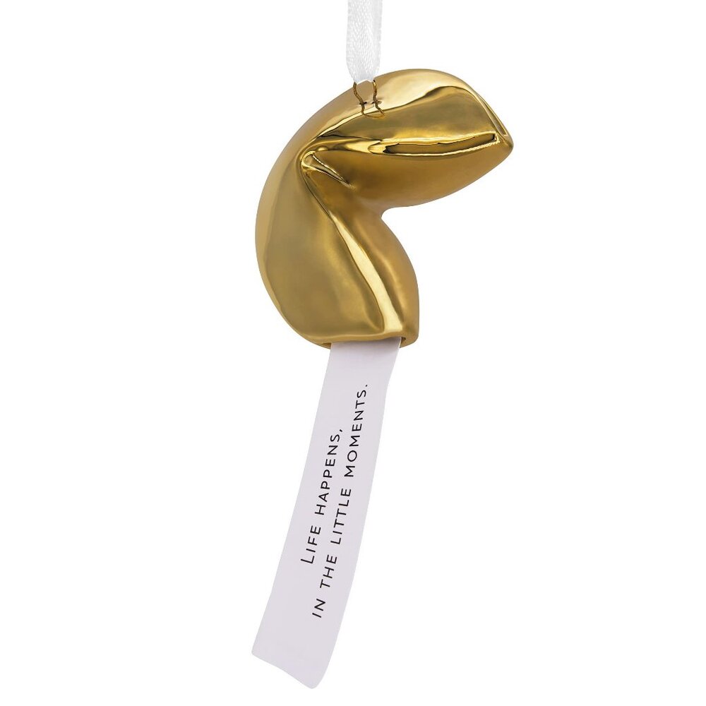 New! Ceramic Fortune Cookie Hallmark Signature Premium Ornament Little Moments